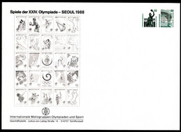 Bund PU345 C2/001 OLYMPISCHE SPIELE SEOUL 1988 NGK 15,00 € - Privé Briefomslagen - Ongebruikt