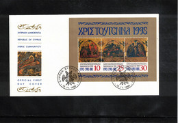 Cyprus 1998 Christmas Block FDC - Sonstige & Ohne Zuordnung