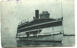 Steamer Americana Crystal Beach Line (Buffalo NY) Circulée 1911 - Transbordadores