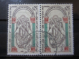 VEND BEAUX TIMBRES DE FRANCE N° 1482 EN PAIRE , LETTRES EVIDEES !!! - Gebruikt