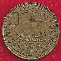 LIBAN 10  PIASTRES - 1955 - Liban