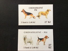 2 Carnets 2001 De 5 Timbres YT C 277 / C 279 Chiens De Race Berger Beagle Terrier/ Booklet Michel MH 94/97 (295/298) - Neufs