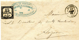 VAUCLUSE - AVIGNON - TAXE N°3 TYPE 1 B - 12 JUIN 1868 - Other & Unclassified