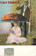 FANTAISIE COUPLE SOUS LE CHAMPIGNON SURREALISME MUSHROOM 1906 - Parejas