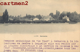 HERMANCE VUE GENERALE PENSION CATHOLIQUE DE " LA TOUR " TRAMWAY TELEPHONE ETC.... SUISSE 1900 - Hermance