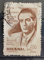 A 90 Brazil Stamp President Of Mexico Adolfo Lopes Mateos 1960 Circulated 3 - Otros & Sin Clasificación