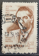 A 90 Brazil Stamp President Of Mexico Adolfo Lopes Mateos 1960 Circulated 4 - Otros & Sin Clasificación