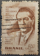 A 90 Brazil Stamp President Of Mexico Adolfo Lopes Mateos 1960 Circulated 7 - Otros & Sin Clasificación
