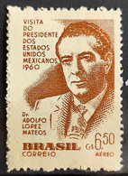 A 90 Brazil Stamp President Of Mexico Adolfo Lopes Mateos 1960 2 - Otros & Sin Clasificación