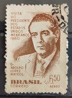 A 90 Brazil Stamp President Of Mexico Adolfo Lopes Mateos 1960 Circulated 2 - Otros & Sin Clasificación