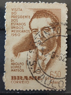 A 90 Brazil Stamp President Of Mexico Adolfo Lopes Mateos 1960 Circulated 5 - Otros & Sin Clasificación