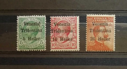 Venezia Tridentina 1918 S.3 Serie Completa 3 Valori ** - Trentin