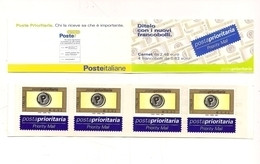 6985 2002 LIBRETTO POSTA PRIORITARIA COMPLETO 4 FRANCOBOLLI £1200 - Markenheftchen