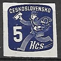 TCHECOSLOVAQUIE    -   Timbres Pour Journaux  -   1945 .  Y&T N° 35 *.  Facteur - Sellos Para Periódicos