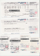 Alt1153 Air France Airways Billets Avion Ticket Biglietto Aereo Carta Imbarco Boarding Pass Turin Paris Miami - Wereld