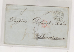 AUSTRIA  ITALY TRIESTE 1847 Nice Cover To Bordeaux FRANCE - ...-1850 Vorphilatelie