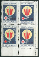 549.Yugoslavia 1989 Anti-Cancer ERROR Damaged Shield 1st And 3rd Stamp MNH - Imperforates, Proofs & Errors