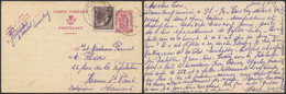 EP Au Type 35ctm Lilas + Affranch. Complé Luxembourgeois 75ctm Expédié De Luxembourg-Ville (1947) > Haine-St-Paule. TB - Tarjetas 1934-1951