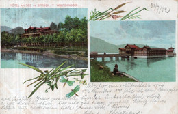 CPA   AUTRICHE---HOTEL AM SEE IN STROBL.A/ WOLFGANSEE---1902 - Strobl