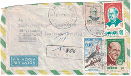 Brésil - Indaial - Lettre Avion Recommandée Pour L'Allemagne - 15 Septembre 1969 - Gebraucht