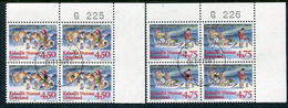 GREENLAND 1997 Christmas Blocks Of 4 Used.  Michel 313y-14y - Altri & Non Classificati