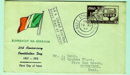 IRLAND -FDC Von 1958 - Brieven En Documenten