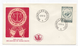 10.12.1958 BELGIUM,BRUSSELS,FDC:COMMEMORATIVE ISSUE,DECLARATION OF HUMAN RIGHTS - 1951-1960