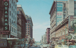 Spokane Washington, Sprague Street Scene, Business Sings, Autos, C1950s Vintage Postcard - Spokane