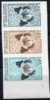 NOUVELLE-CALEDONIE N°342 ** ESSAI DE COULEUR EN BANDE DE 3 PAPILLON DE NOUVELLE-CALEDONIE - Non Dentelés, épreuves & Variétés