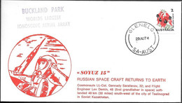 Australia Space Cover 1974. "Soyuz 15" Landing - Oceanía