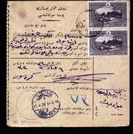 A7054) Osmanisches Reich / Türkei - Postanweisung (money Order) Vom 11.04.24 Mit 2x 10 Piaster - Storia Postale