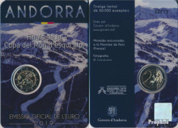 Andorra 2019 Stgl./unzirkuliert Auflage: 60.000 Stgl./unzirkuliert 2019 2 Euro Finale Alpiner Skiweltcup - Andorra