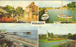 SCENES FROM PENARTH, WALES. Circa 1970 USED POSTCARD Z6 - Pembrokeshire