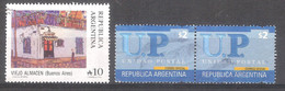 Argentina 1954 - 3 Sellos Usados Y Circulados-Viejo Almacén Tango Buenos Aires Y Unidad Postal - Autres & Non Classés
