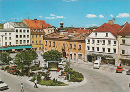 D-94234 Viechtach - Stadtplatz - Cars - VW Käfer - Opel Kadett - Ford Taunus - Opel - VW Bus - Regen