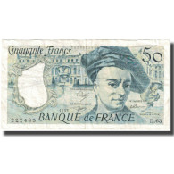 France, 50 Francs, Quentin De La Tour, 1991, TTB, Fayette:F67.17, KM:152e - 50 F 1976-1992 ''Quentin De La Tour''