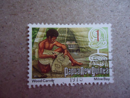 PAPUA NEW GUINEA    USED  STAMPS WOOD CARVEL - Rapa Nui (Ile De Pâques)