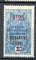 OUBANGUI  Yv. N° 70  * 1f25 S 1f   Surcharge  AEF OUBANGUI CHARI    Cote  1,5  Euro  BE   2 Scans - Unused Stamps