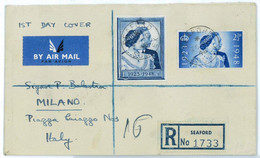 BK1813 - GB - Postal History - Silver Wedding REGISTERED FDC To ITALY  1948 - ....-1951 Pre Elizabeth II