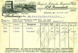 WUPPERTAL Elberfeld Rechnung 1909 Deko " F.A.Isserstedt - Bergisch Märkische Margarinefabrik " - Alimentaire