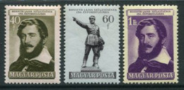 HUNGARY 1952 Kossuth Anniversary  MNH / **.  Michel 1265-67 - Neufs