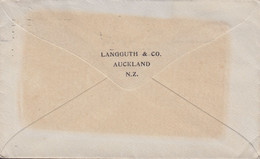 New Zealand LANGGUTH & Co. Slogan 'Advertise By Post' AUCKLAND 1926 Cover Brief Munitionsfabrik SPEYER A. Rhein 2½d. GV. - Brieven En Documenten