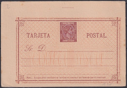 1879-EP-65 CUBA 1879 POSTAL STATIONERY UNUSED DISPLACED CUT. - Préphilatélie