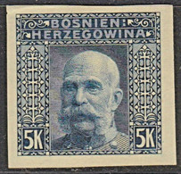 354.Austria Bosnia 1906 Definitive Franc Jozef I Imperforated NO Gum Michel #60 - Imperforates, Proofs & Errors