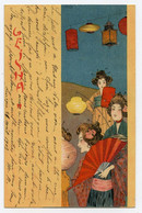 Raphael Kirchner  Art Nouveau Geishas. Japonaises. éventail Et Lampions, - Kirchner, Raphael