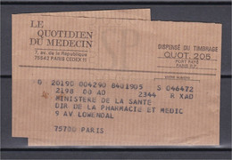 France Bande De Journaux Le Quotidien Du Medecin Port Payé Ministere De Las Sante Revue - Journaux