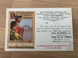 Superbe CP Exposition Des Arts Et Métiers 1908 Bruxelles Invitation Mr Stockmans Typo 6 - Typos 1906-12 (Armoiries)