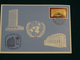 United Nations 1980 Card Strasbourg VF - Briefe U. Dokumente