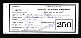 DDZ 285 -- Collection THOUROUT - Permis De Peche / Visverlof 250 F - TP Elstrom TORHOUT 1980 Griffe TORHOUT 1 - Post-Faltblätter