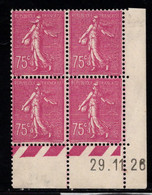 FRANCE N°202* TYPE SEMEUSE COIN DATE DU 29/11/26 - ....-1929
